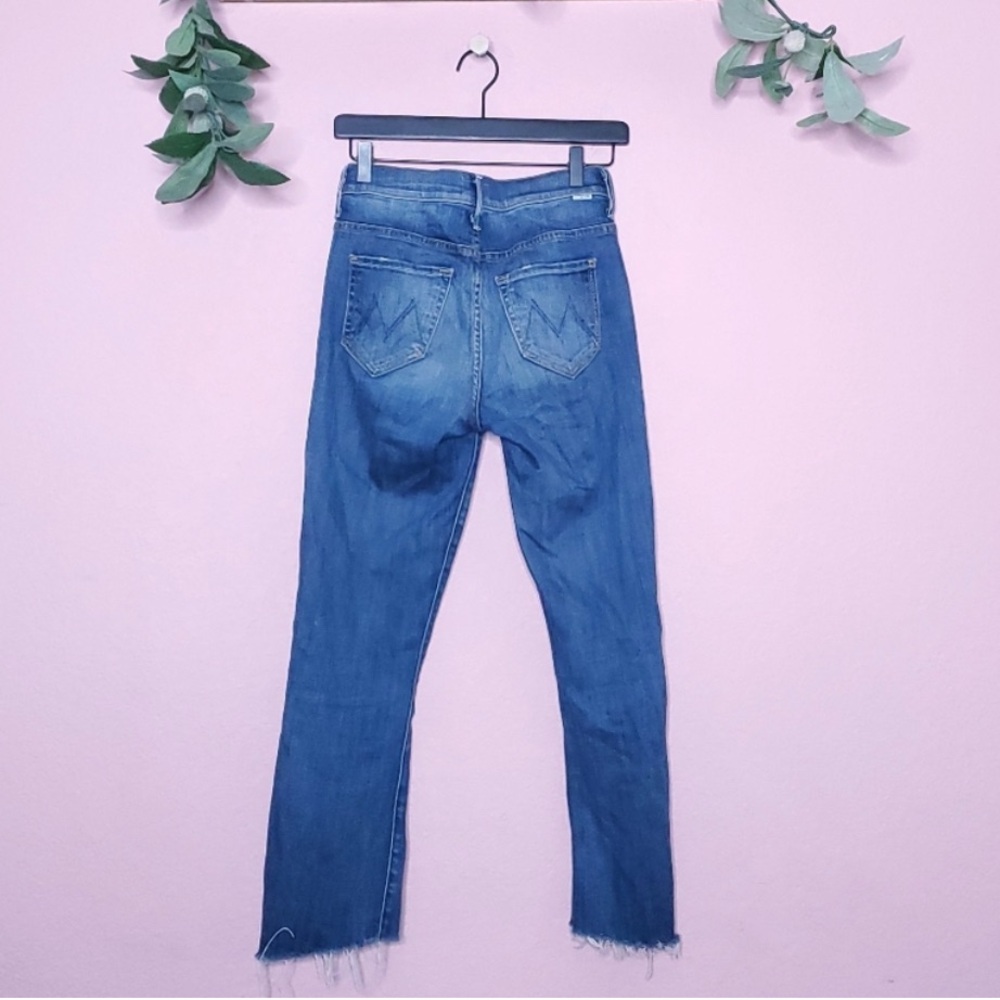 Mother Insider Crop Step Fray Jeans in Not Rough Enough - Picture 3 of 4